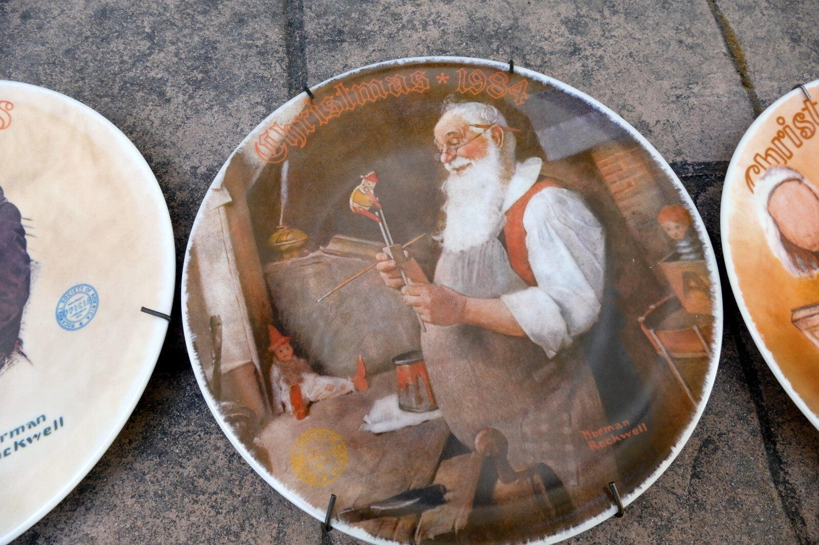 NORMAN ROCKWELL "Christmas Series" Plate Knowles lot of 8 pack