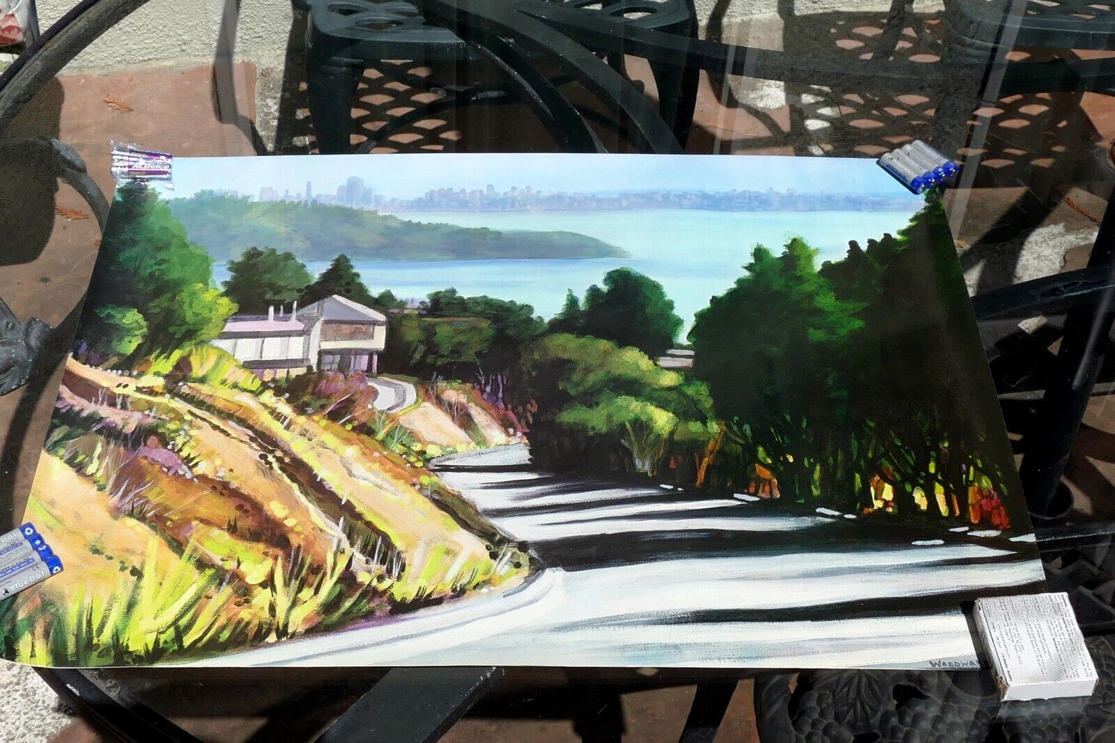 “view from tiburon" woodward j. payne print poster san francisco california usa