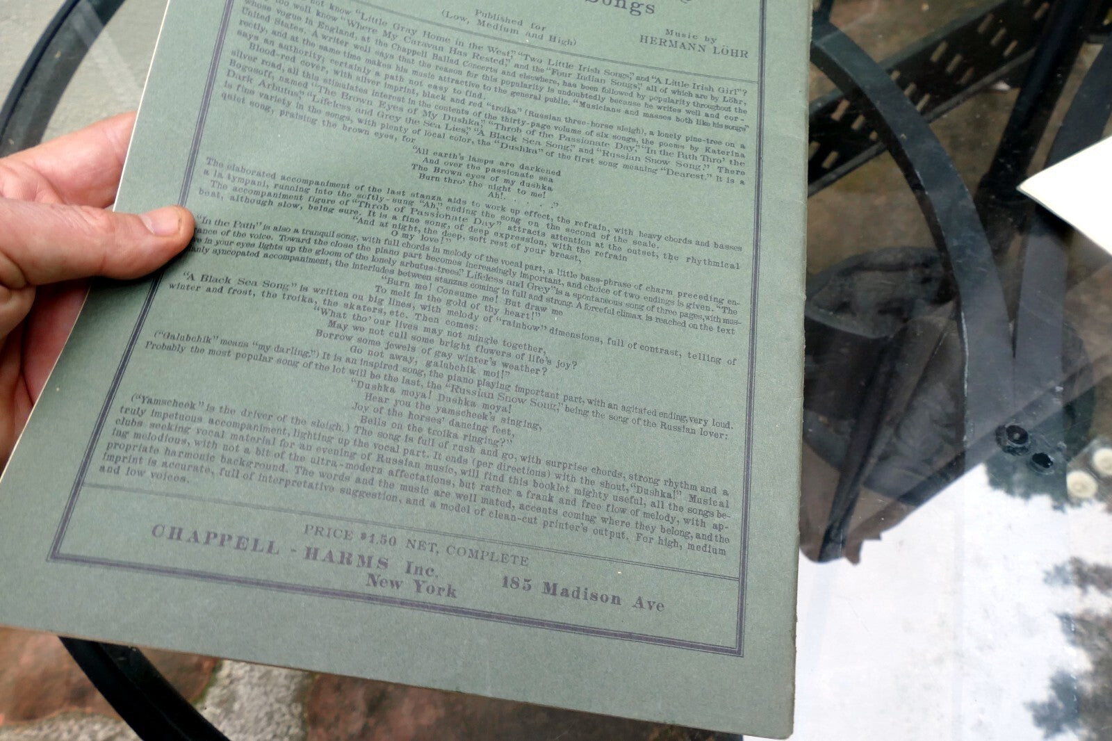 Songs Of The Southern Isles Edward Teschemacher Hermann Lohr SHEET MUSIC 1924