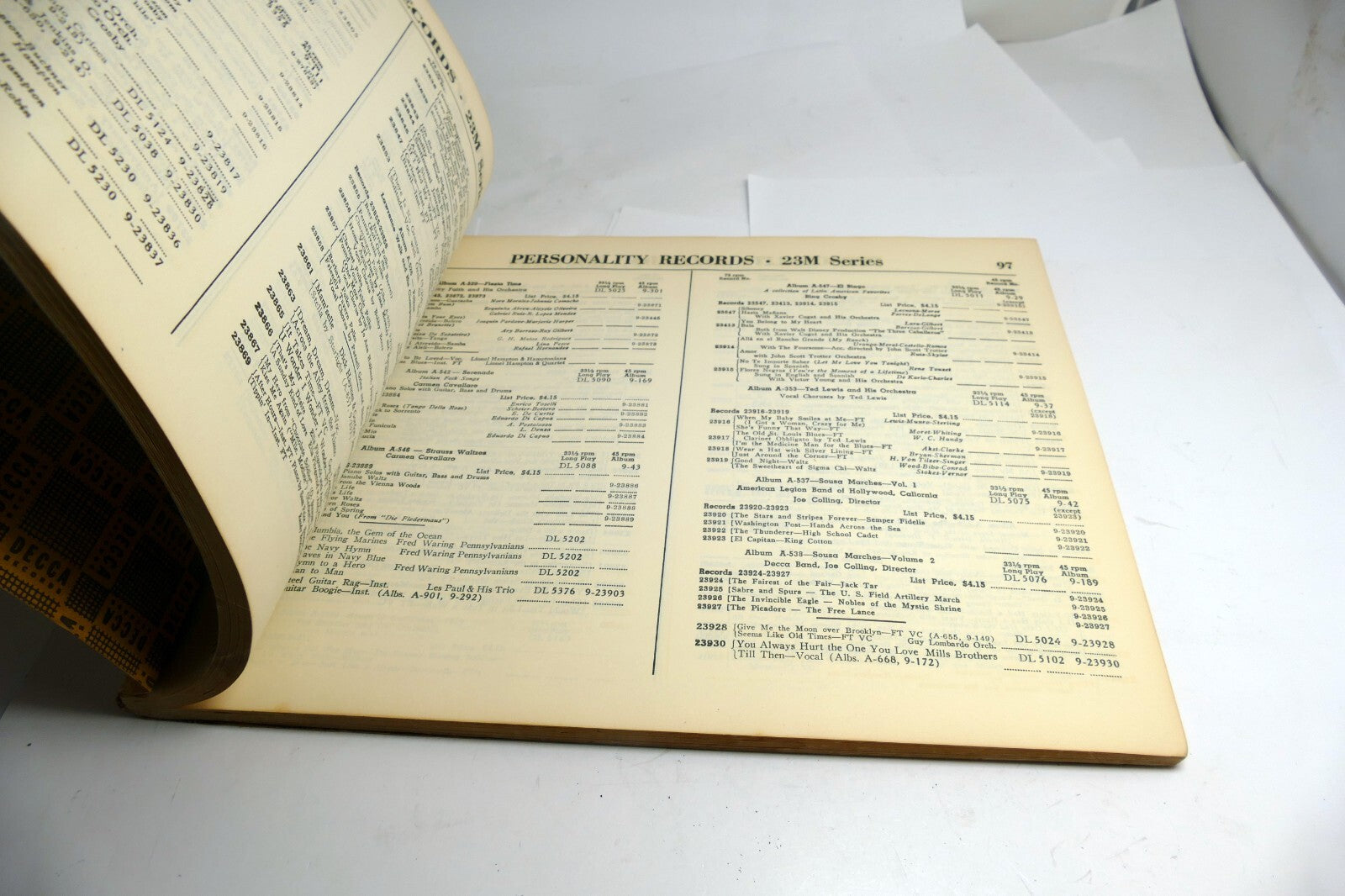 Decca Records Catalog Reference Guide January 1953 LP 45 78 33 1/3 RPM Vol 2