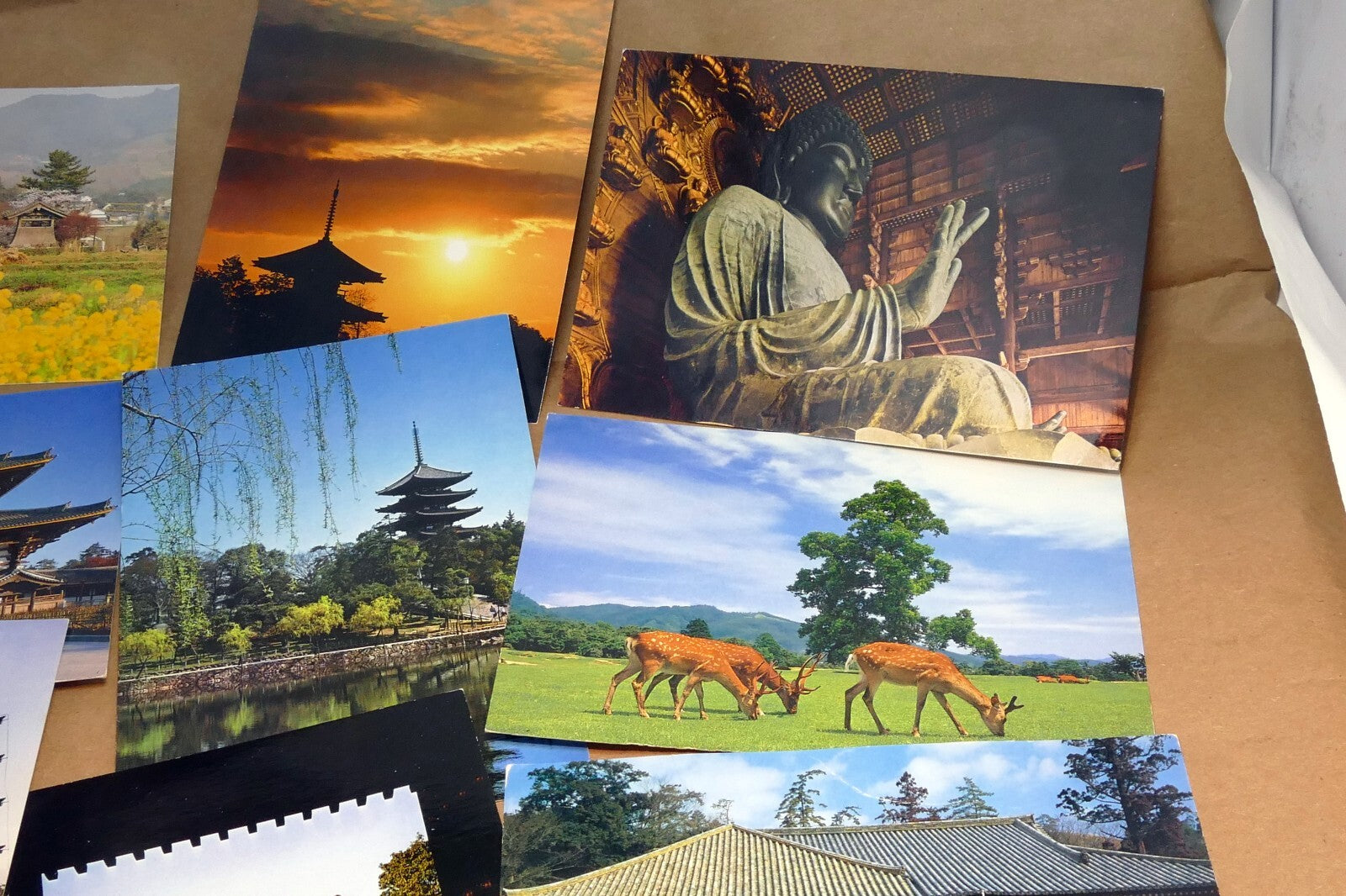 Todaiji Temple - Nara Japan Postcard 1970's  lot of 12 Pack Unposted vintage