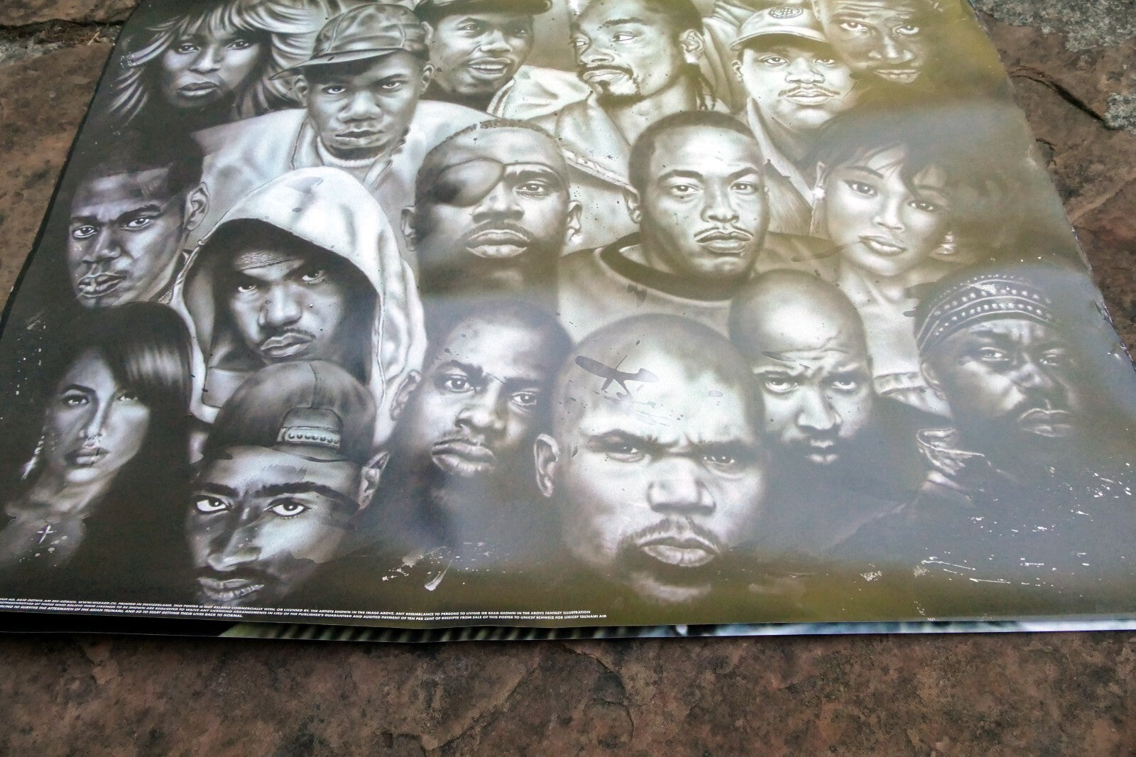 24X36 POSTER WALL ART HIPHOP R AP LEGENDS COOL ARTISTS RAPPER RECORDS MUSIC HOOD