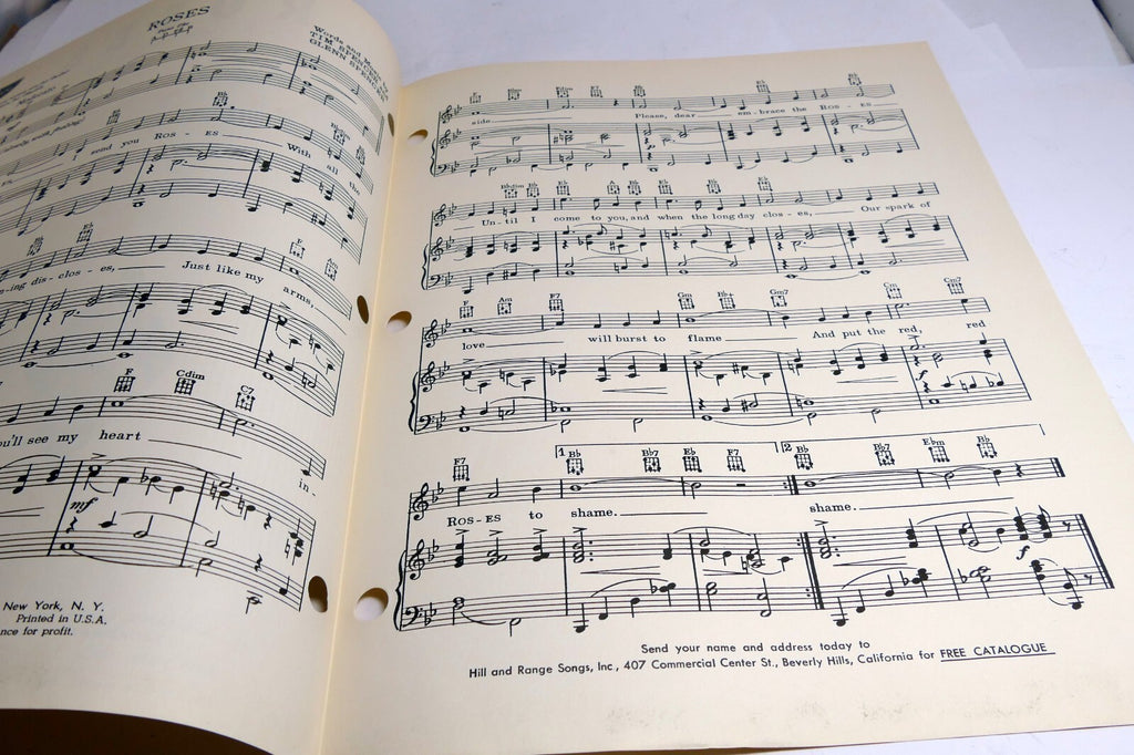 Roses Tim Spencer Glenn Spencer  1950  Sheet Music