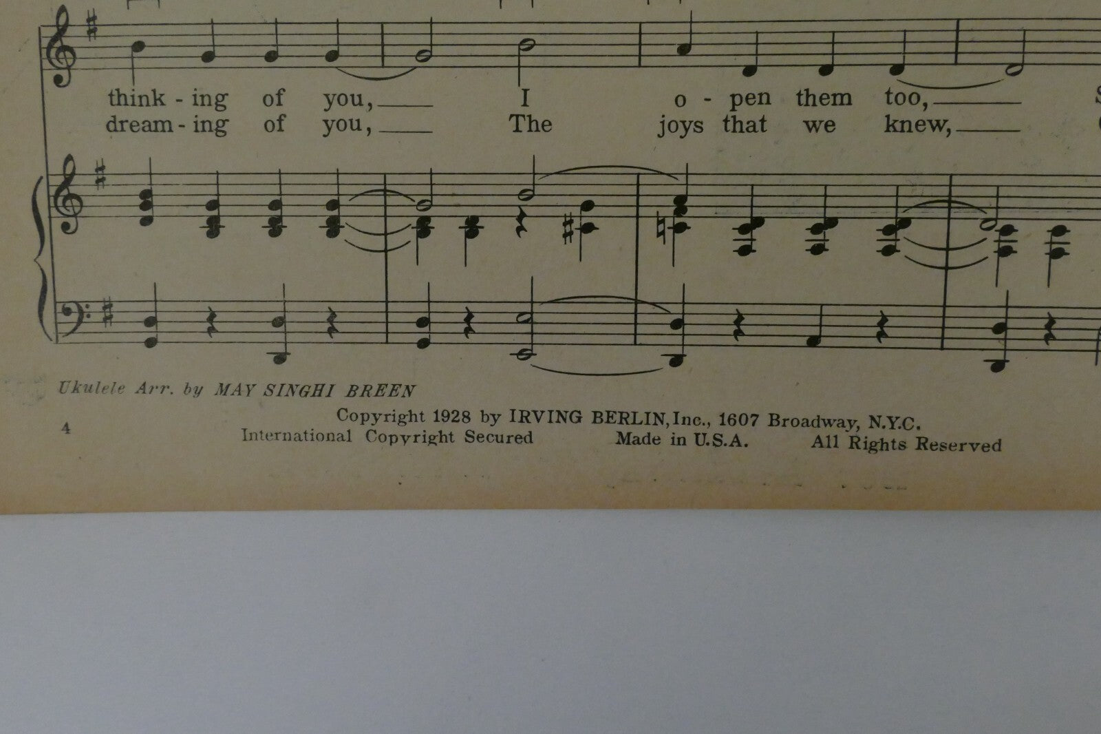 Waiting, 1928, by Carmen Lombardo and I. Jay Faggen, Irving Berlin Inc.