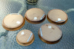 Victorian Wall Hanging Picture Room Decor 6" round set of 5 hand painted etching
