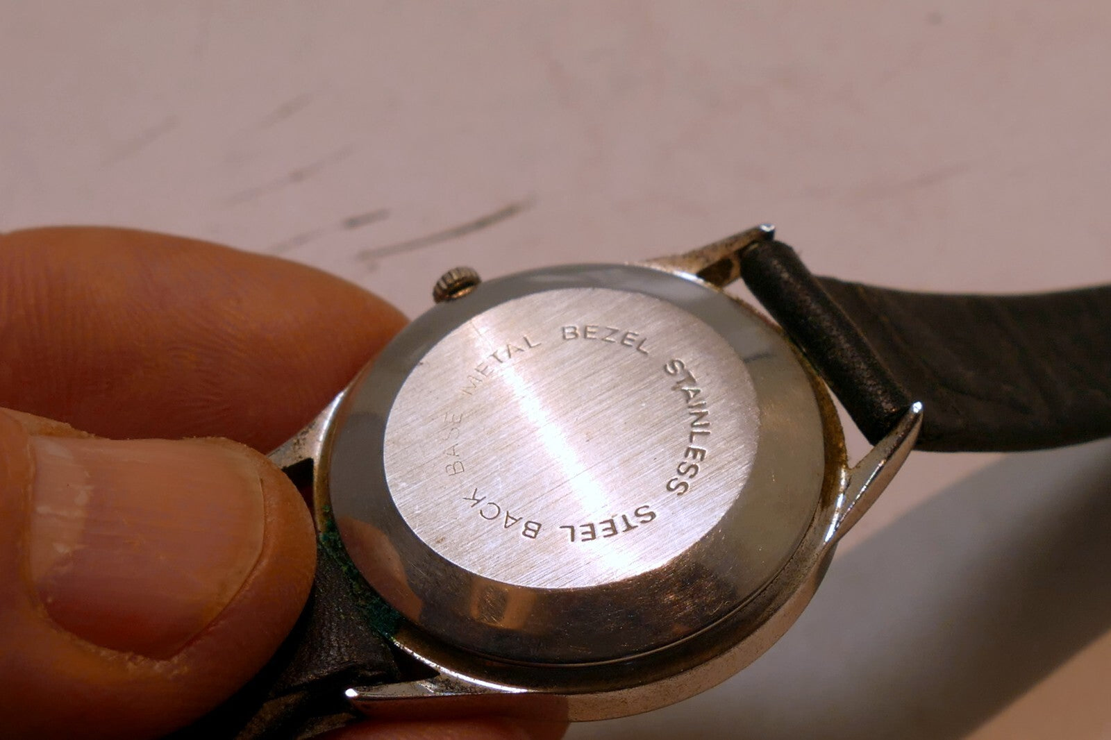 Peugeot watch quartz Stainless base Metal - parts AS IS not working