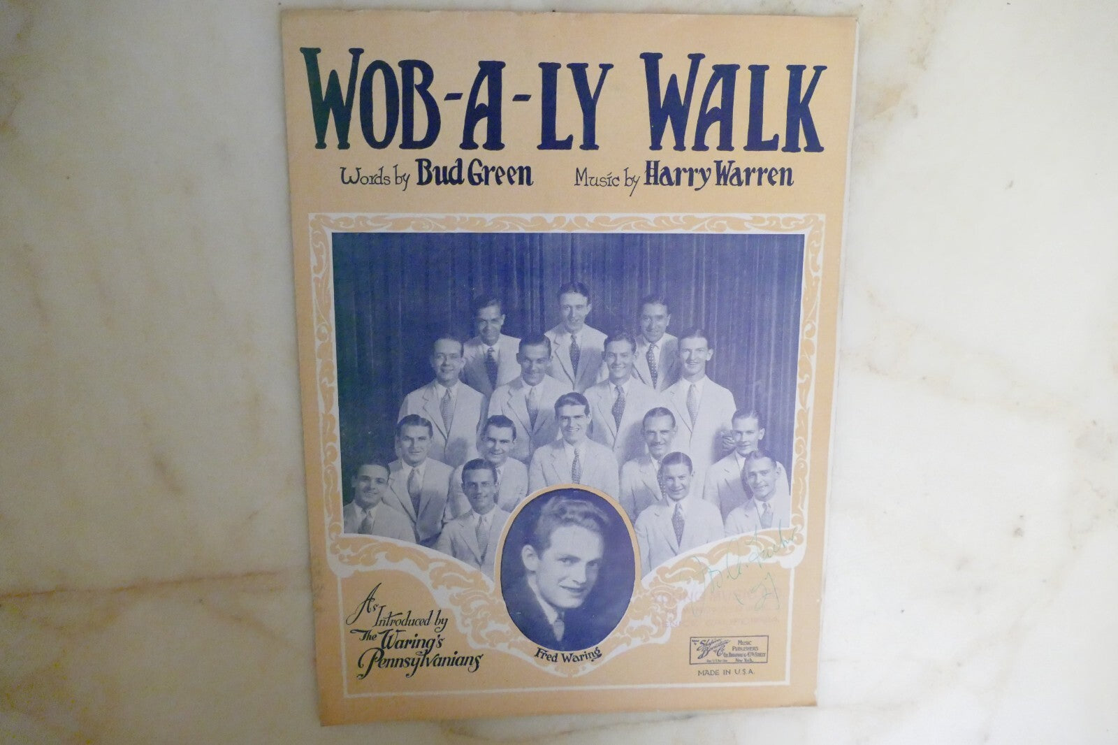 Wob-A-Ly Walk 1928 by Harry Warren and Bud Green, Shapiro, Bernstein and Co.