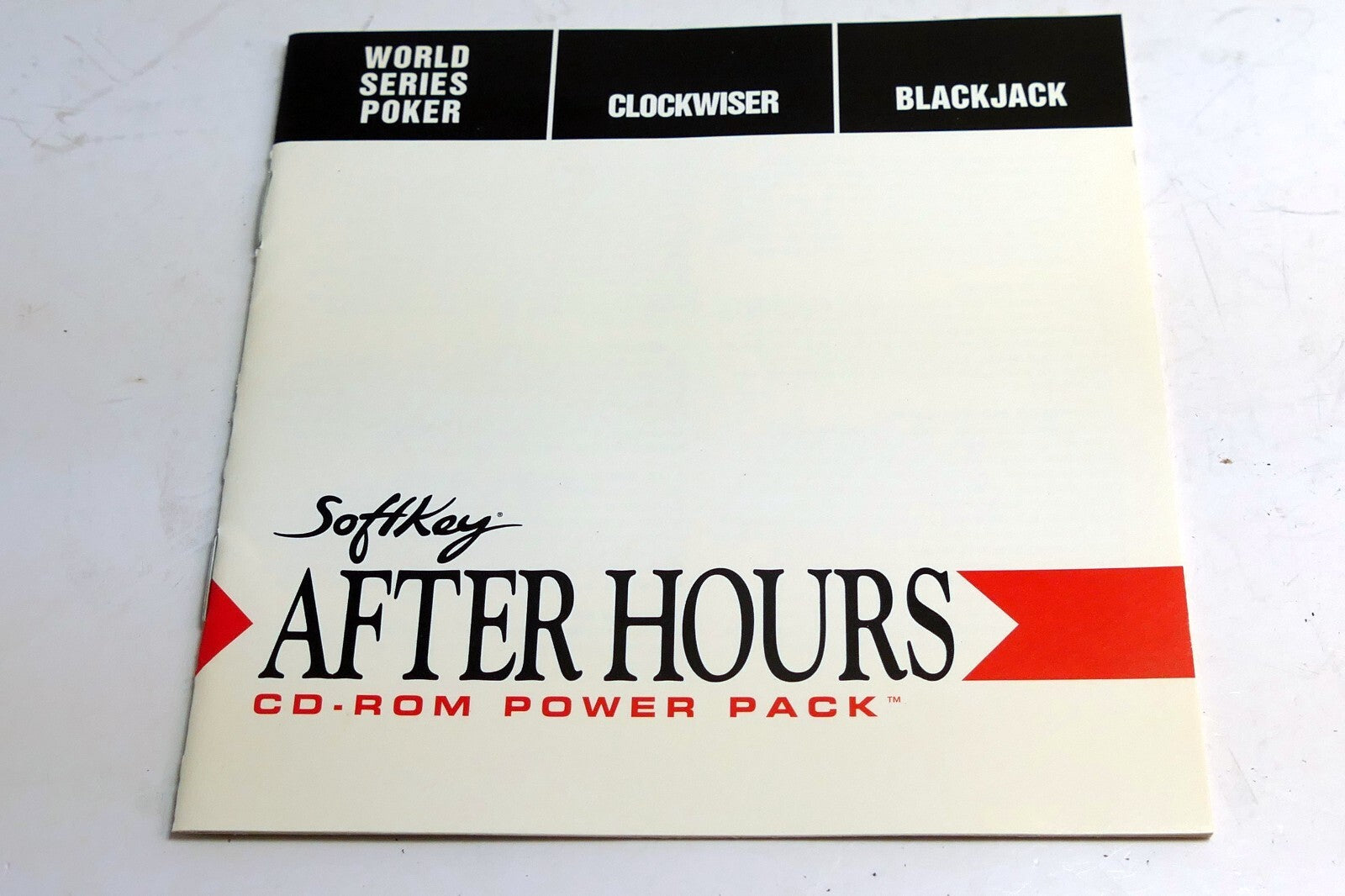 Inlay cover art only no case, cd include after hours world series poker blackjack
