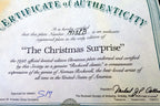 NORMAN ROCKWELL "The Christmas Surprise" Plate 1992 Christmas Knowles COA