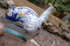 Splendor of Florence Floral Teapot Hand Painted 7” X 11” 7” Holds 5 Cups - Italy