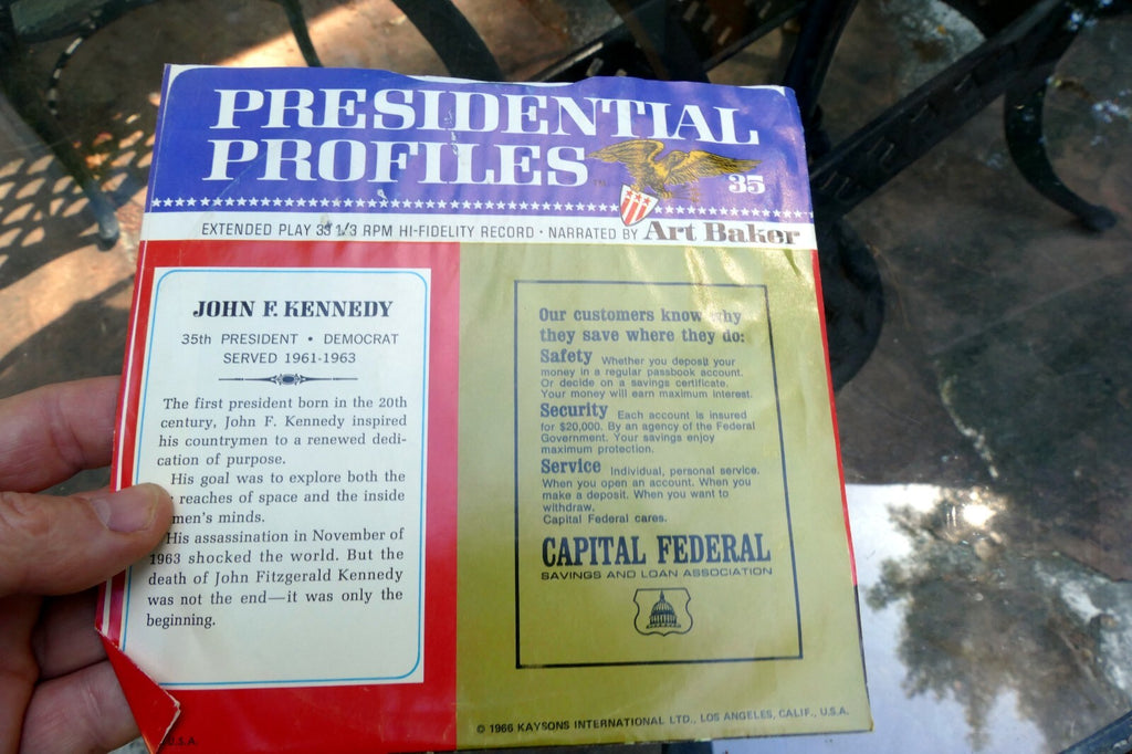 John For Kennedy the Presidents Speak 1966 Vinyl EP Narrated By Art Baker