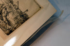 " San Francisco Bay"  Hand Signed Etching 19th century fisherman's wharf 1850's