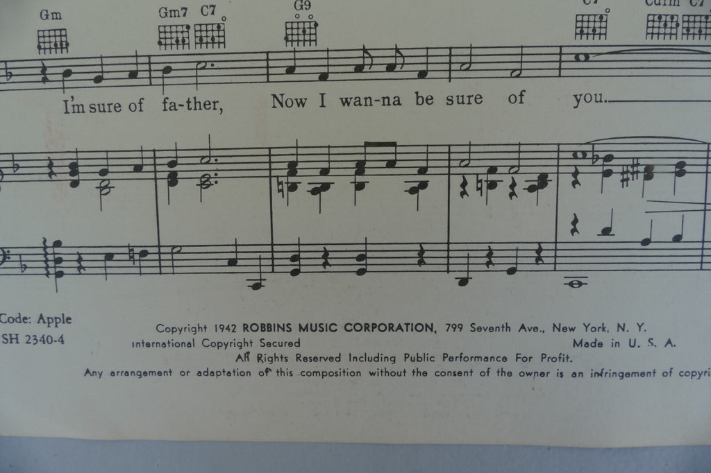 Don't sit under the apple tree 1942 by Lew Brown and others Robbins Music Co.