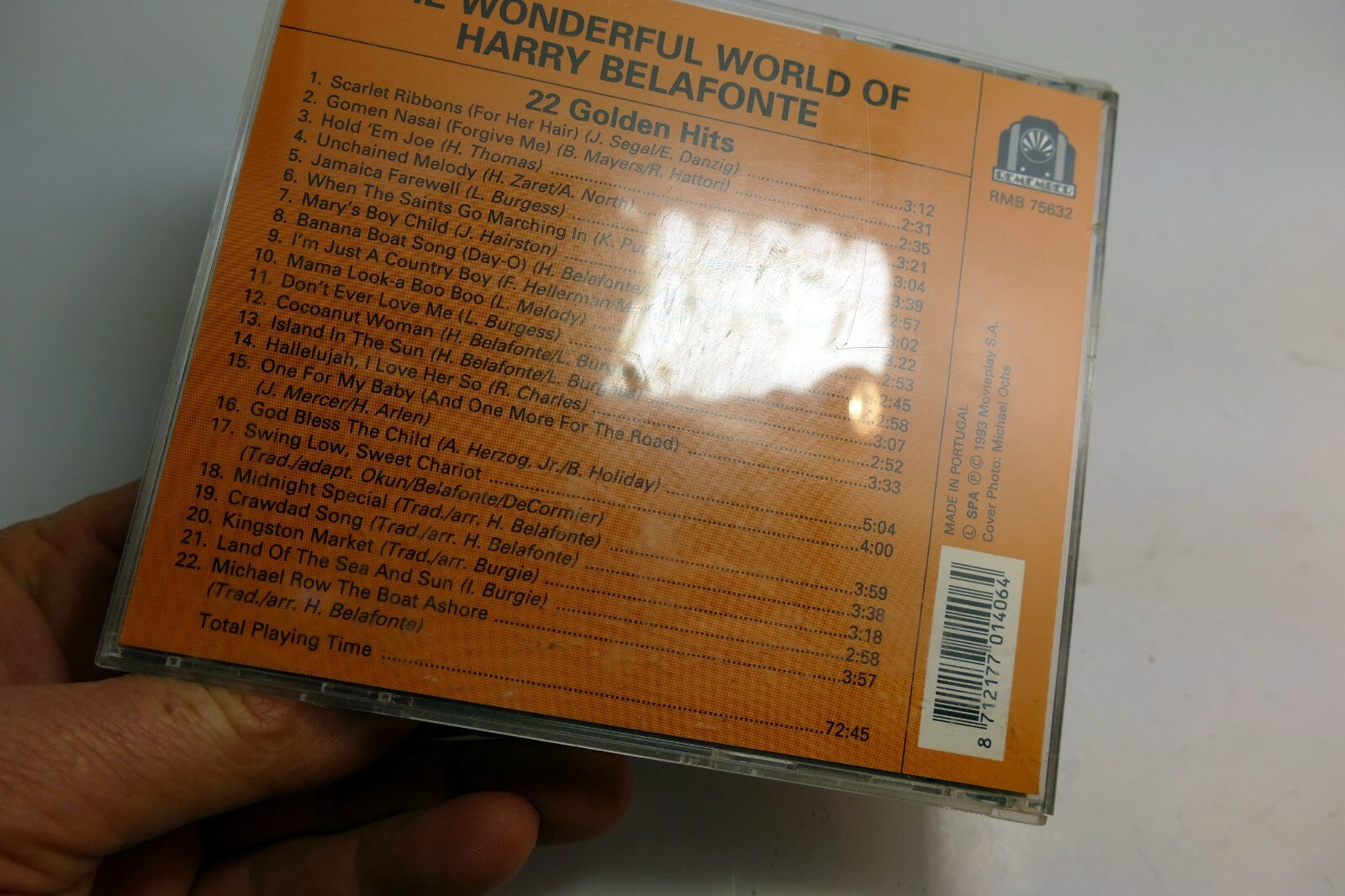 Cover art only Wonderful World Harry Belafonte 22 Golder Hits  (NO CD included)