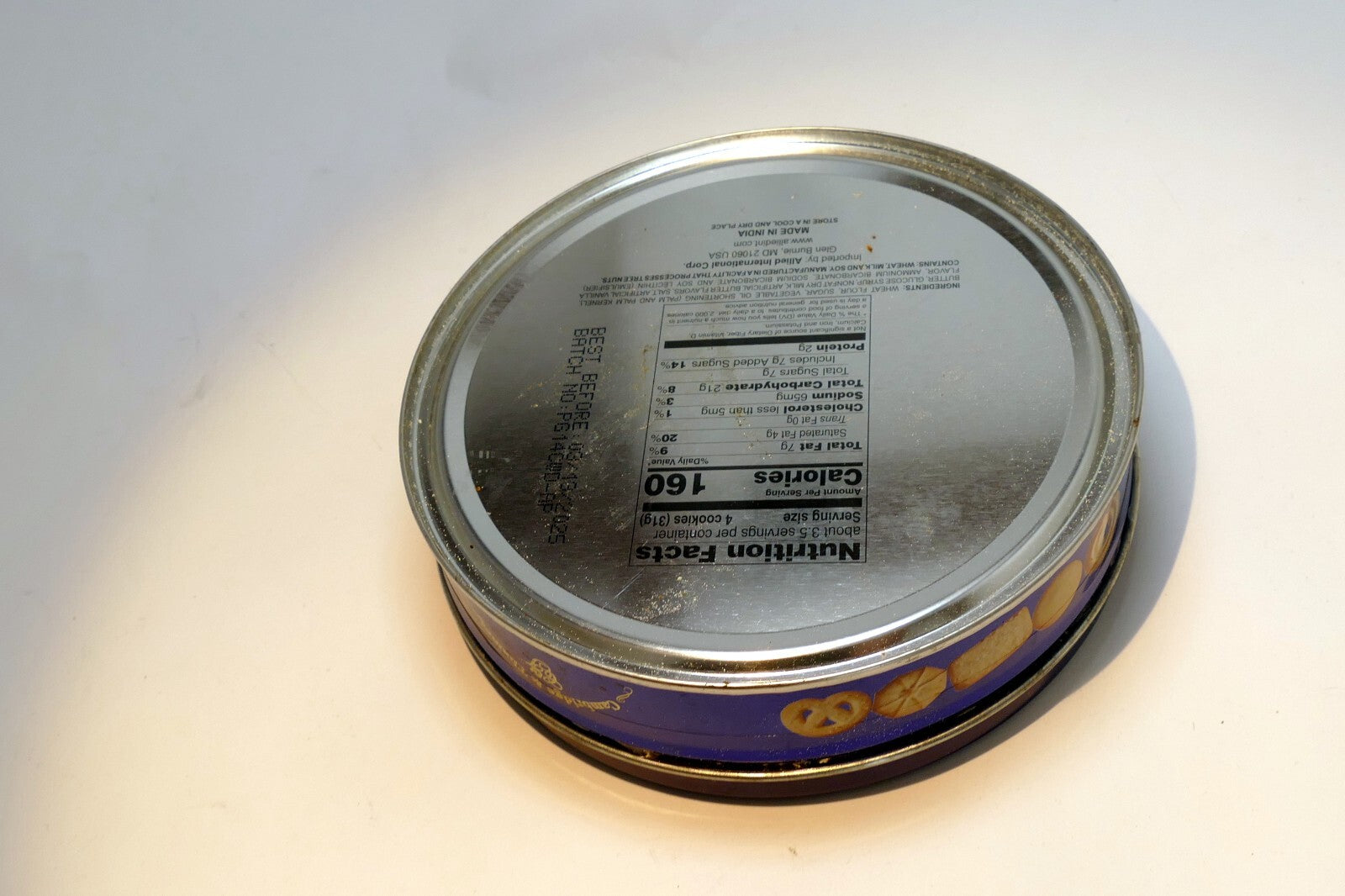 CT Metal Empty Tin/Container Danish Style Butter Cookies