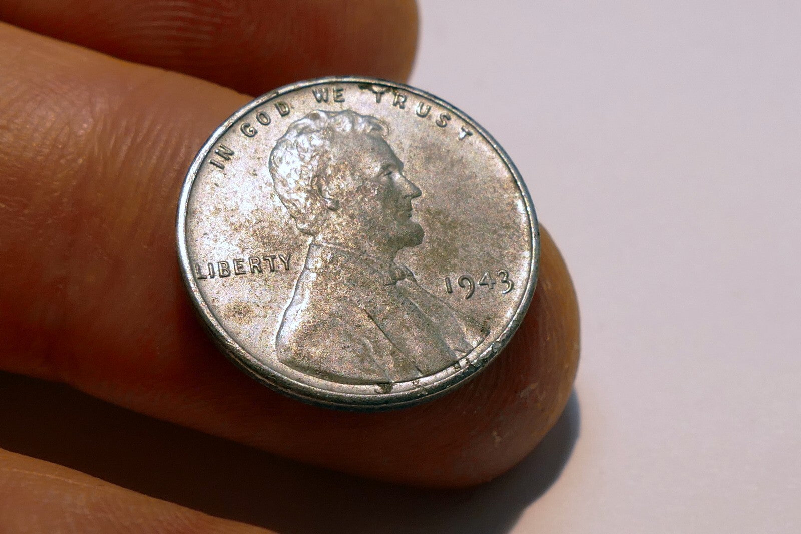 1943 Lincoln Cent 1c Steel Penny  coin