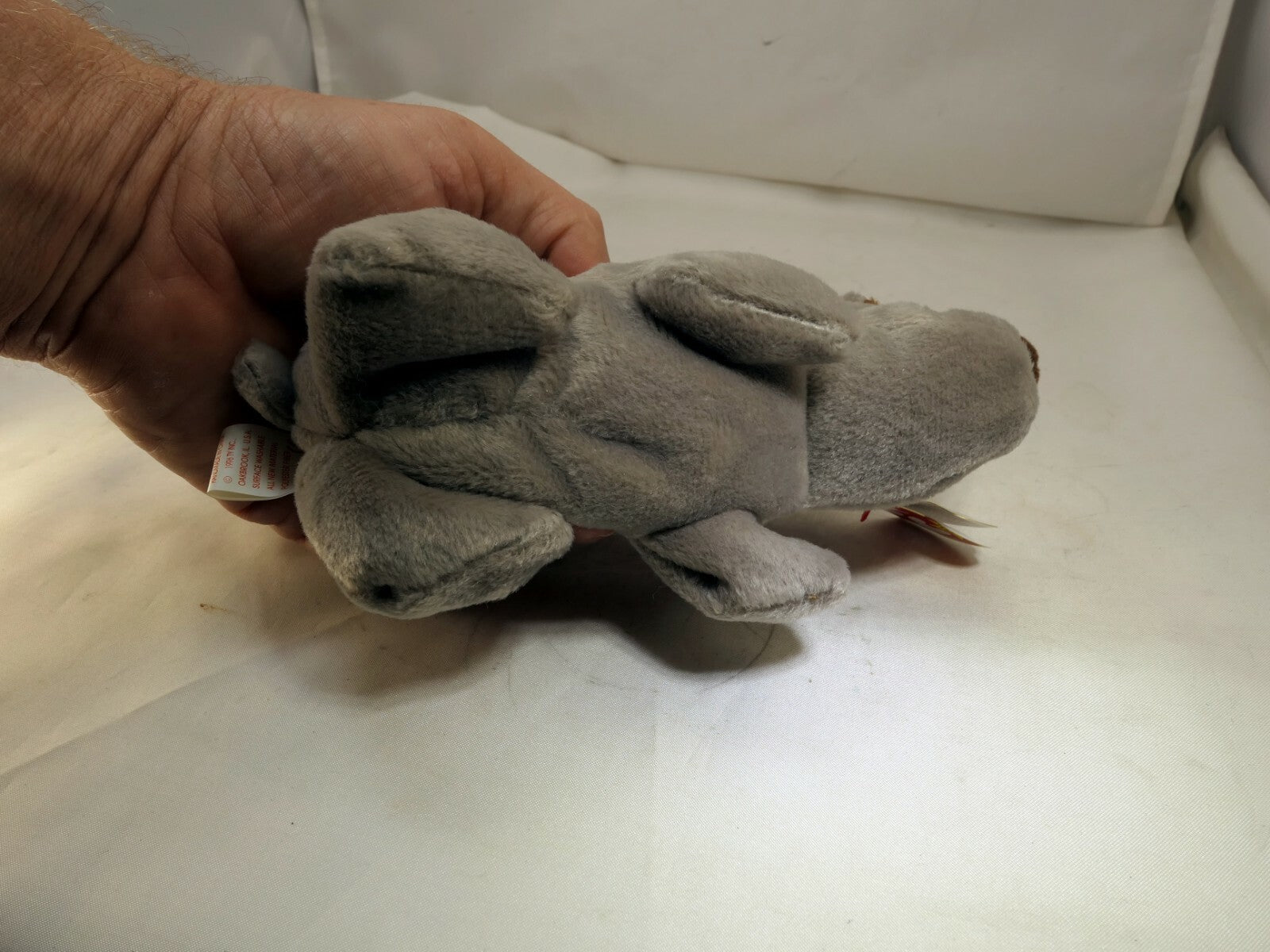 TY Beanie Baby Spike Gray Rhino Rare/Retired 1996 plush toy collection
