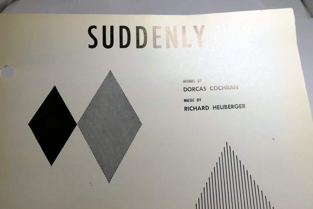 Suddenly dorcas cochran richard heuberger sheet music 1953