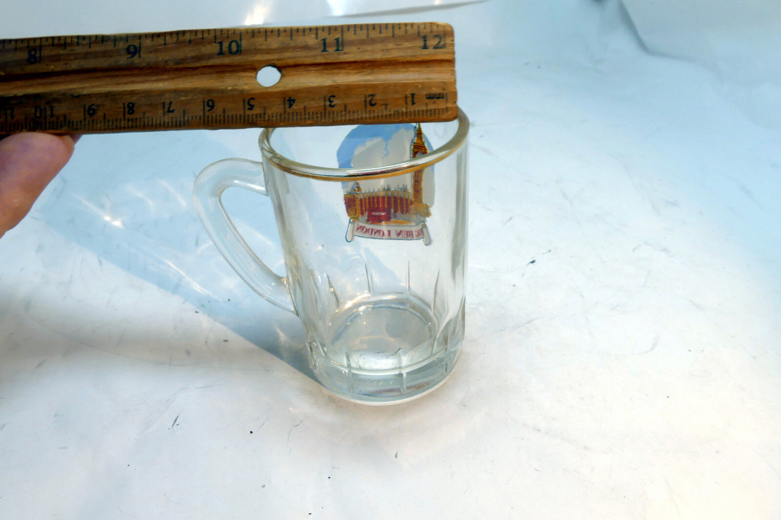 Big Ben London UK Shot Glass Souvenir with Gold Rim 3oz