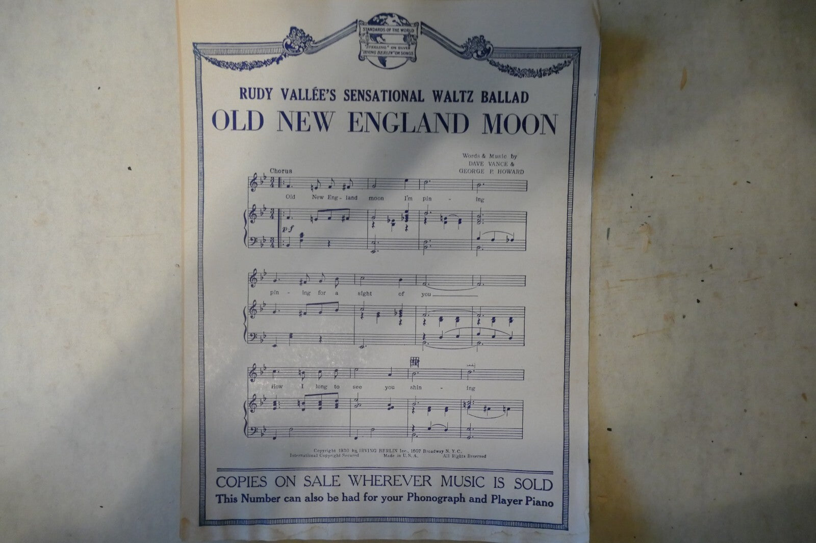 Waiting At The End Of The Road 1929, from "Hallelujah" musical, by Irving Berlin