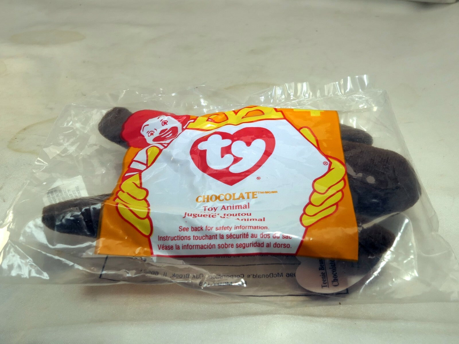 MCDONALD'S HAPPY MEAL TOY 1993 / CHOCOLATE BEANIE BABY #4 MOOSE TEENIE
