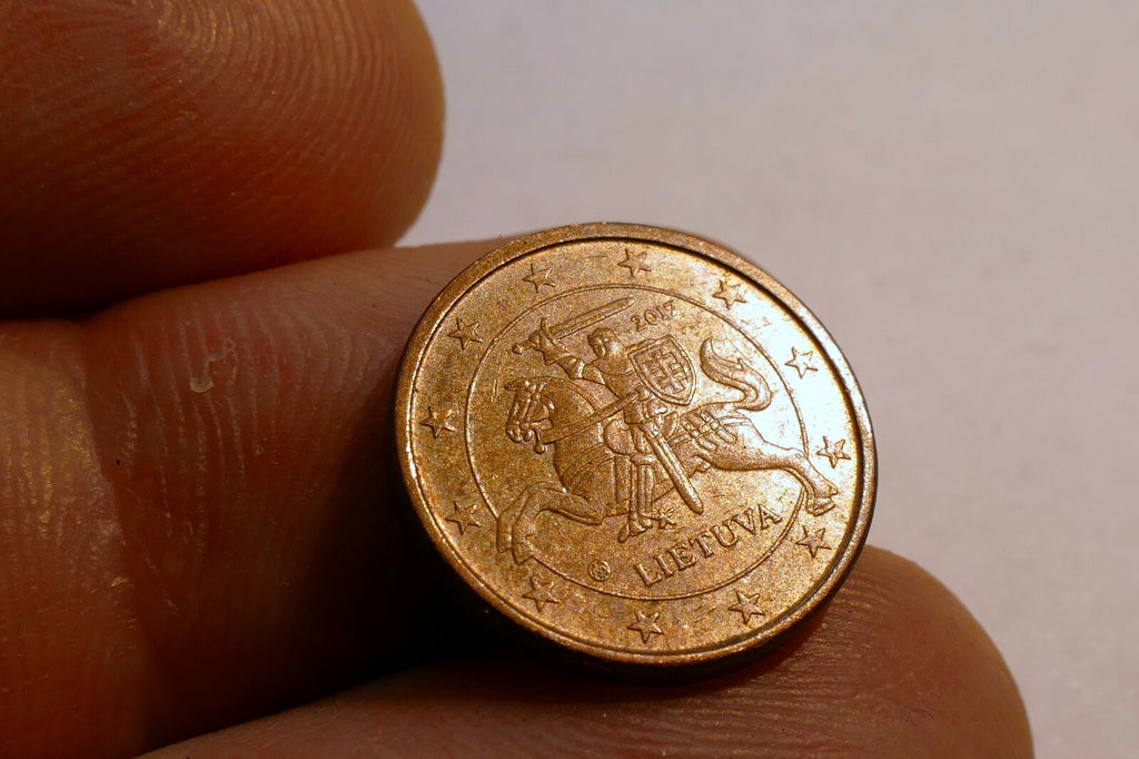 1 Euro Cent coin  2017 Lietuva Lithuania