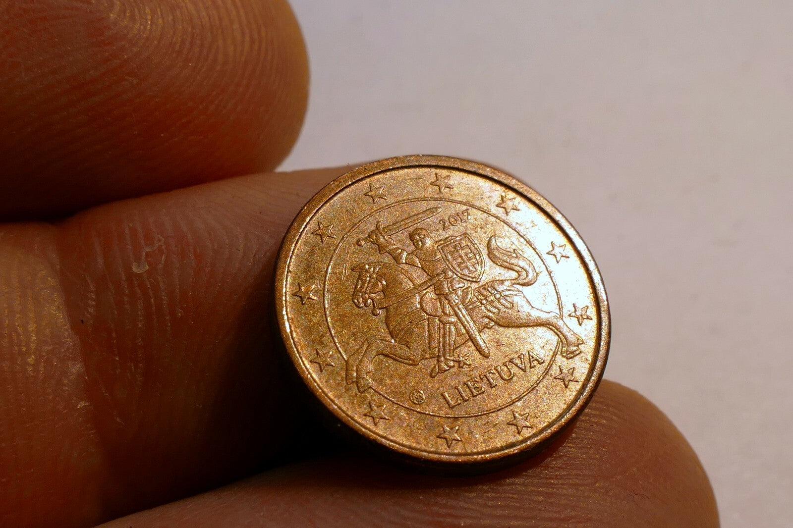 1 Euro Cent coin  2017 Lietuva Lithuania