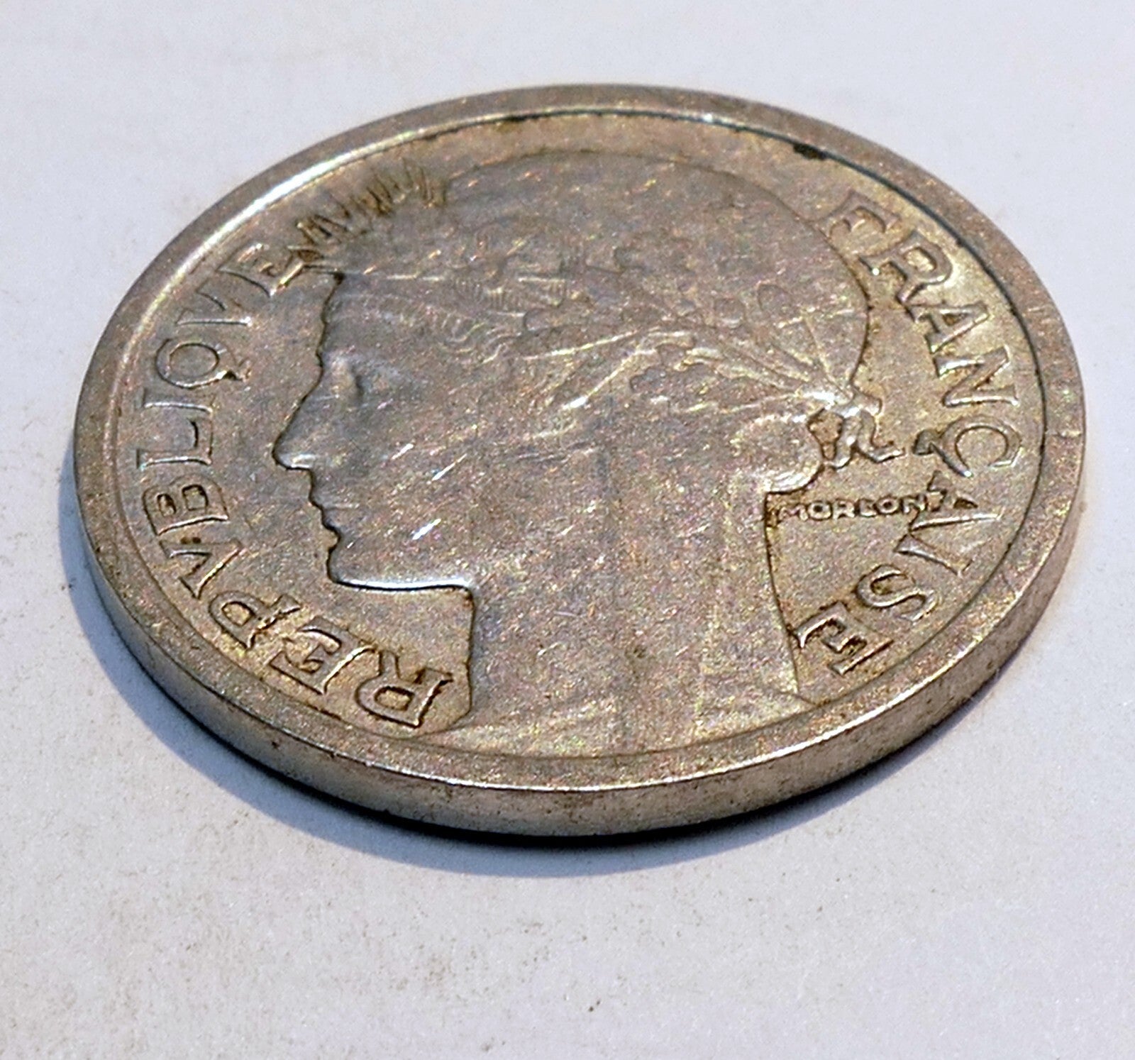 France 1 franc 1948 french coin light type aluminum cornucopia 23mm