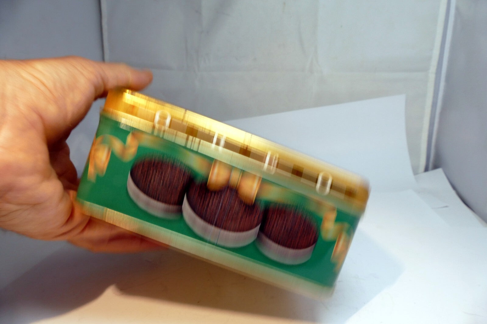 Oreo  Cookie Christmas Eve Tin empty container Santa Claus & Boy  milk tray Dog