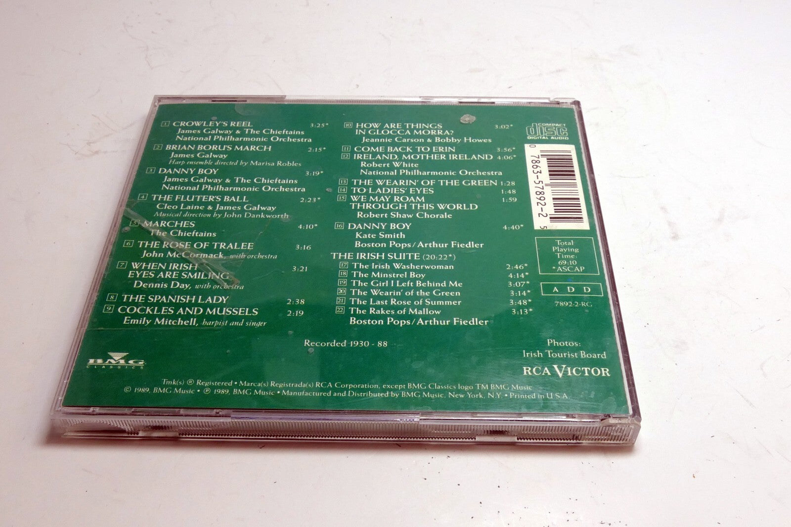 The Irish Album - RCA Victor -  1989 BMG Music  - Very Good - Audio CD
