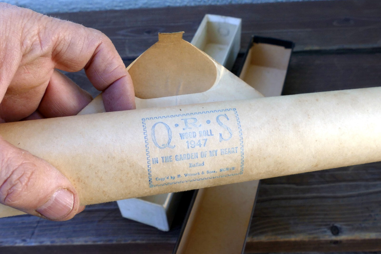 QRS Player Piano Word Roll 1947 In The Garden of My Heart Blue Bird Ballads