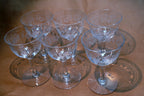 Cambridge Grape Cordial Etched / Crème De Menthe Glasses  - Set of 6 Lot Wine