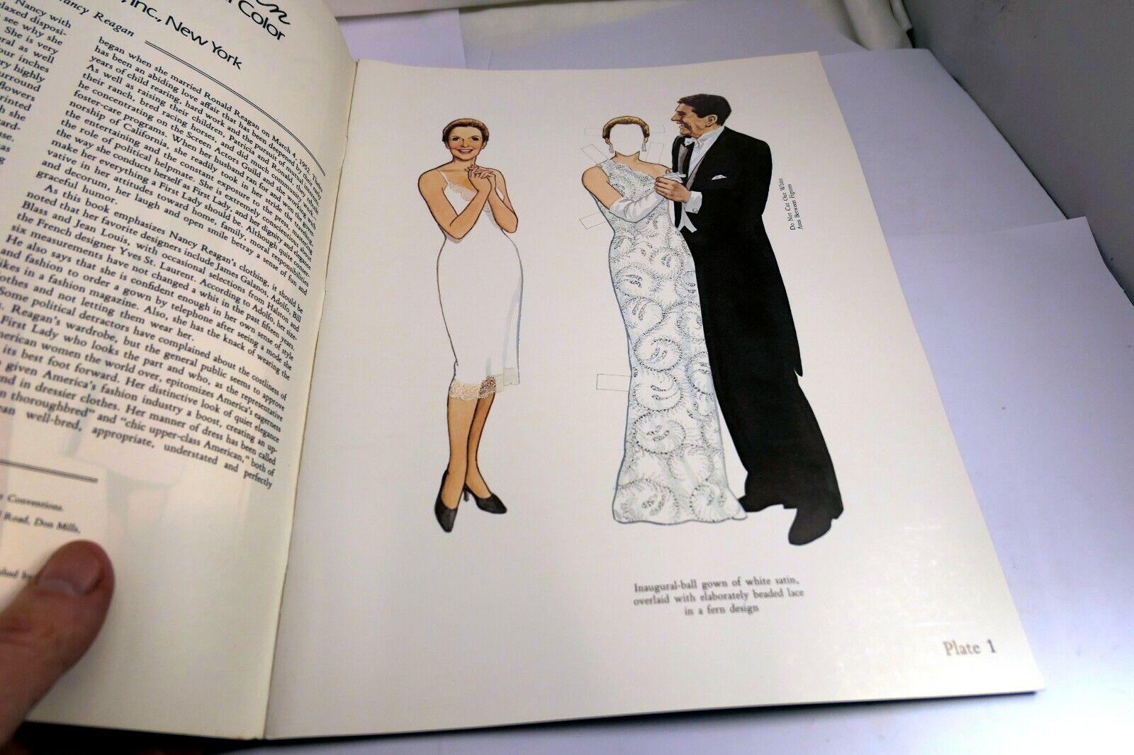 Nancy Reagan Fashion Paper Dolls in Full Color by Tom Tierney First Lady