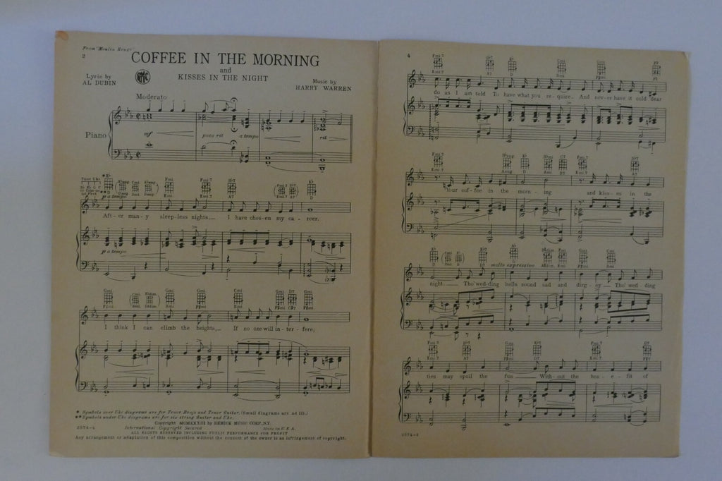 Coffee In The Morning and Kisses In The Night, 1933, from "Moulin Rouge" musical