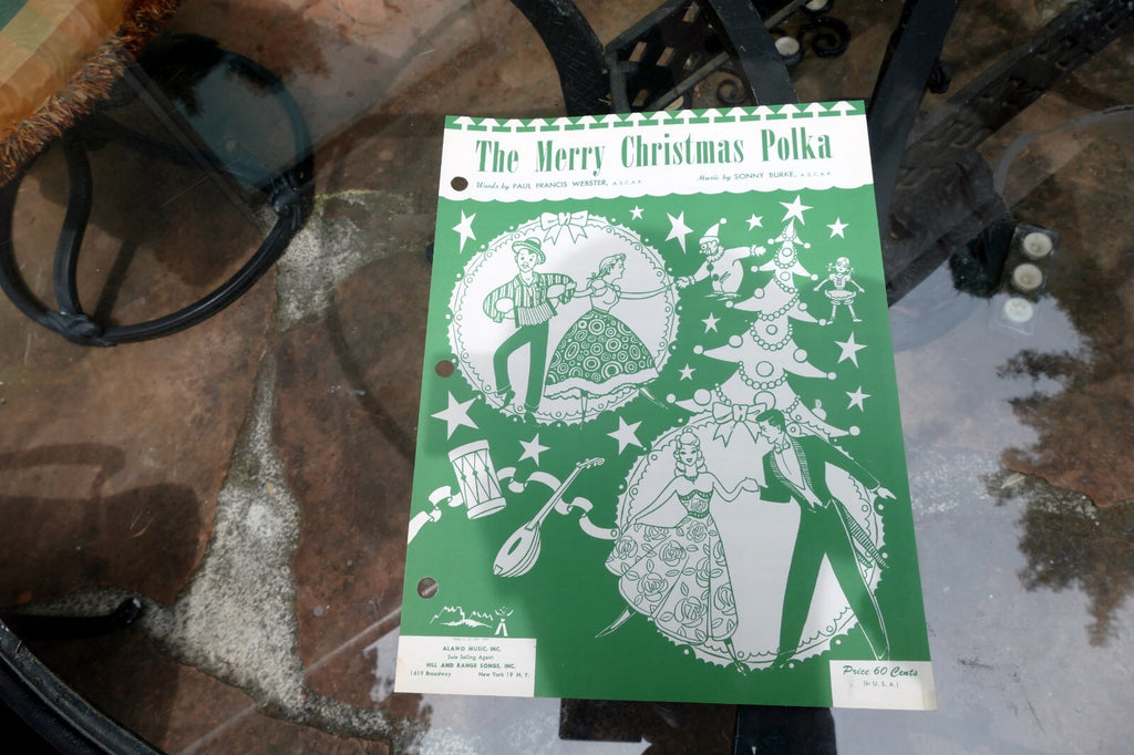 Merry Christmas Polka Paul Webster Sonny Burke   1949 Sheet Music