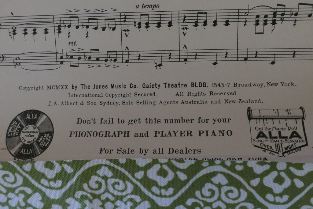 Alla, 1920, by Anita Owen, The Jones Music Co.