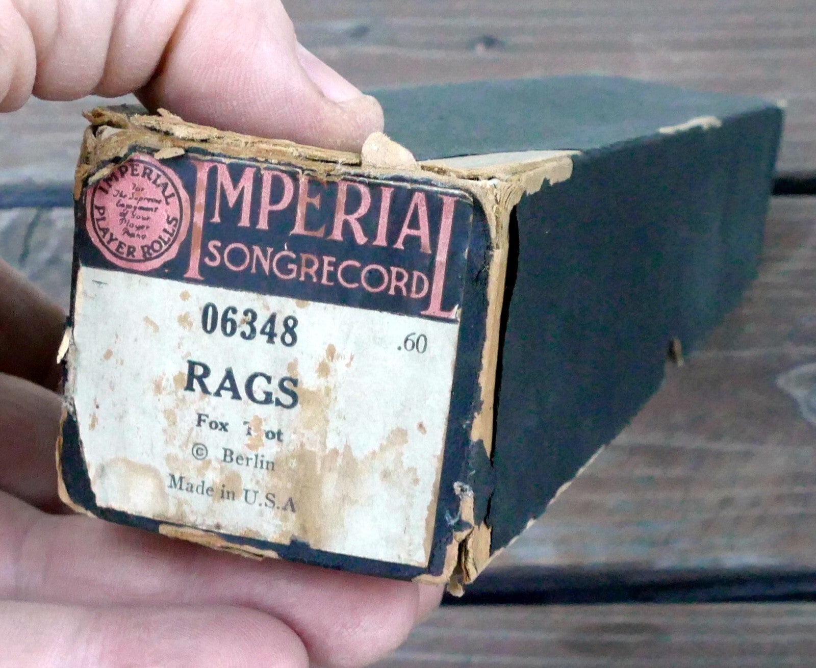 Imperial song record roll 06348 rags fox trot berlin
