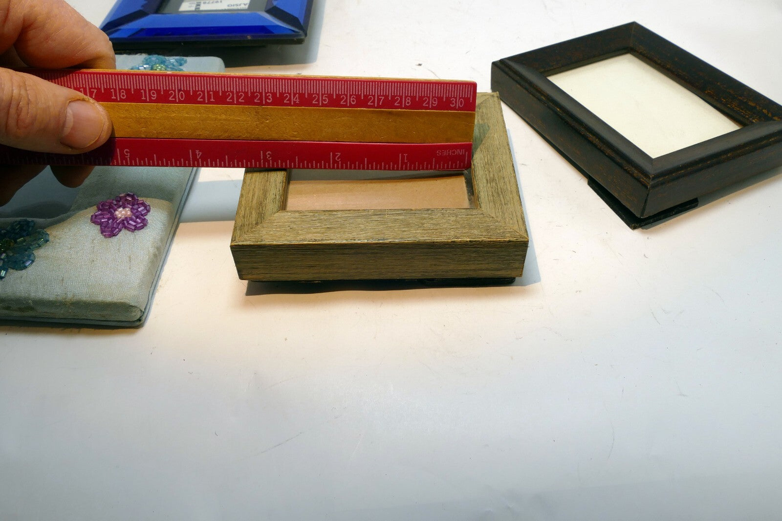 2X3" Picture Photo Frame Metal Wood with glass Pack Lot of 5