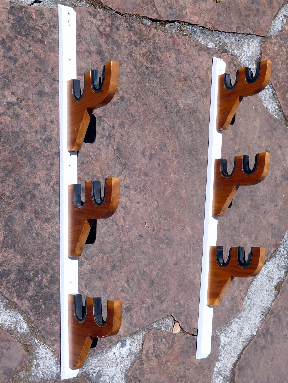 6 rifle gun rack wall mount wooden shotgun holder gun display hanger handmade