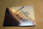 Lufthansa 747-200 Logo Airlines Airplane Parked Sunset Postcard Unposted