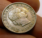 Coin switzerland 1944 20 rappen confoederatio helvetica