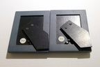 Pack of 2 Gray Wooden Picture Portrait Frame 3.5X2.5" Art Photo lot with glass
