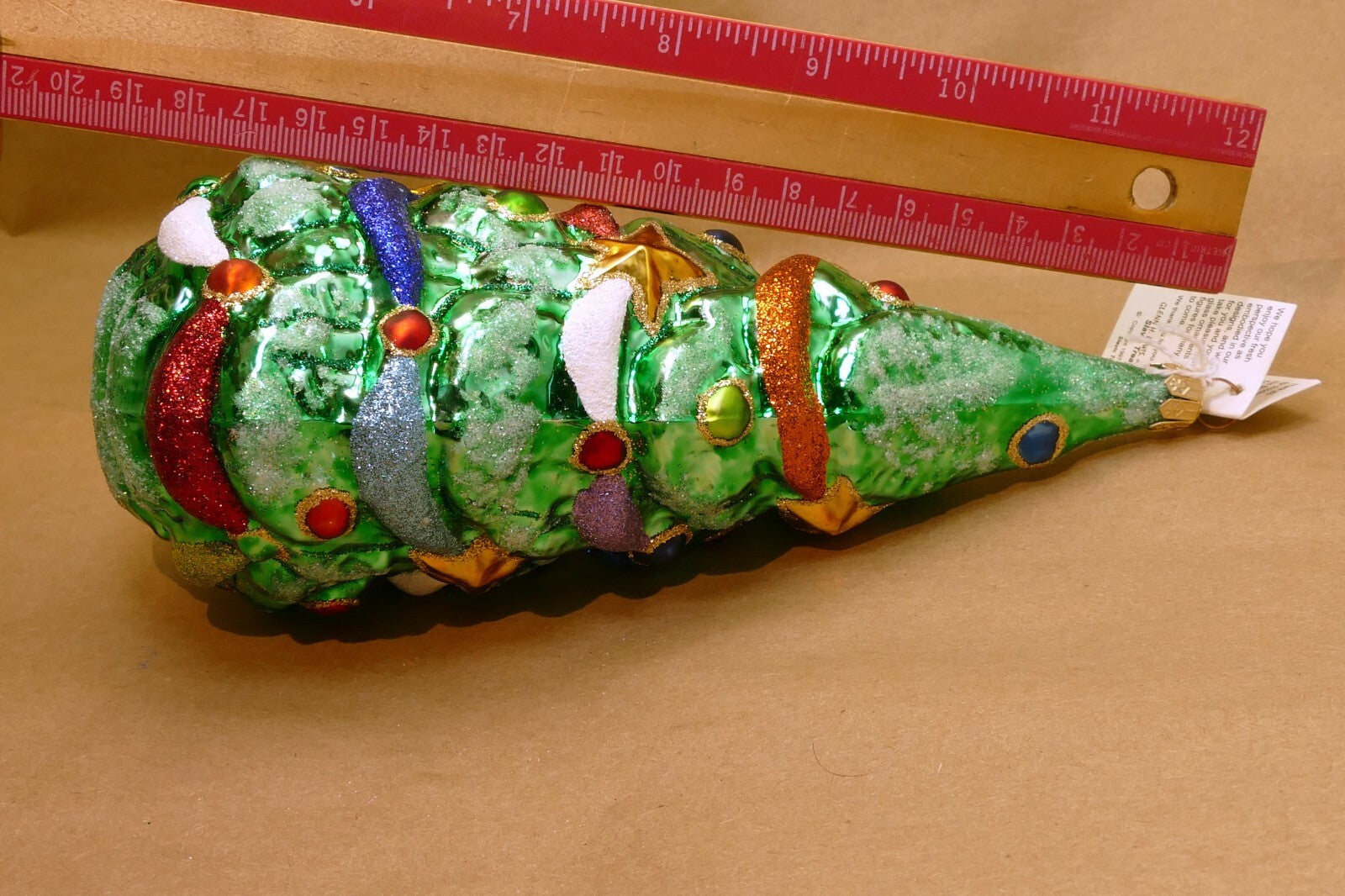 Slavic Treasures 8" Blown Glass Christmas Tree Ornament