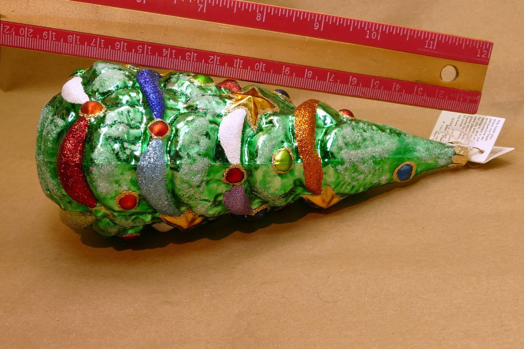Slavic Treasures 8" Blown Glass Christmas Tree Ornament