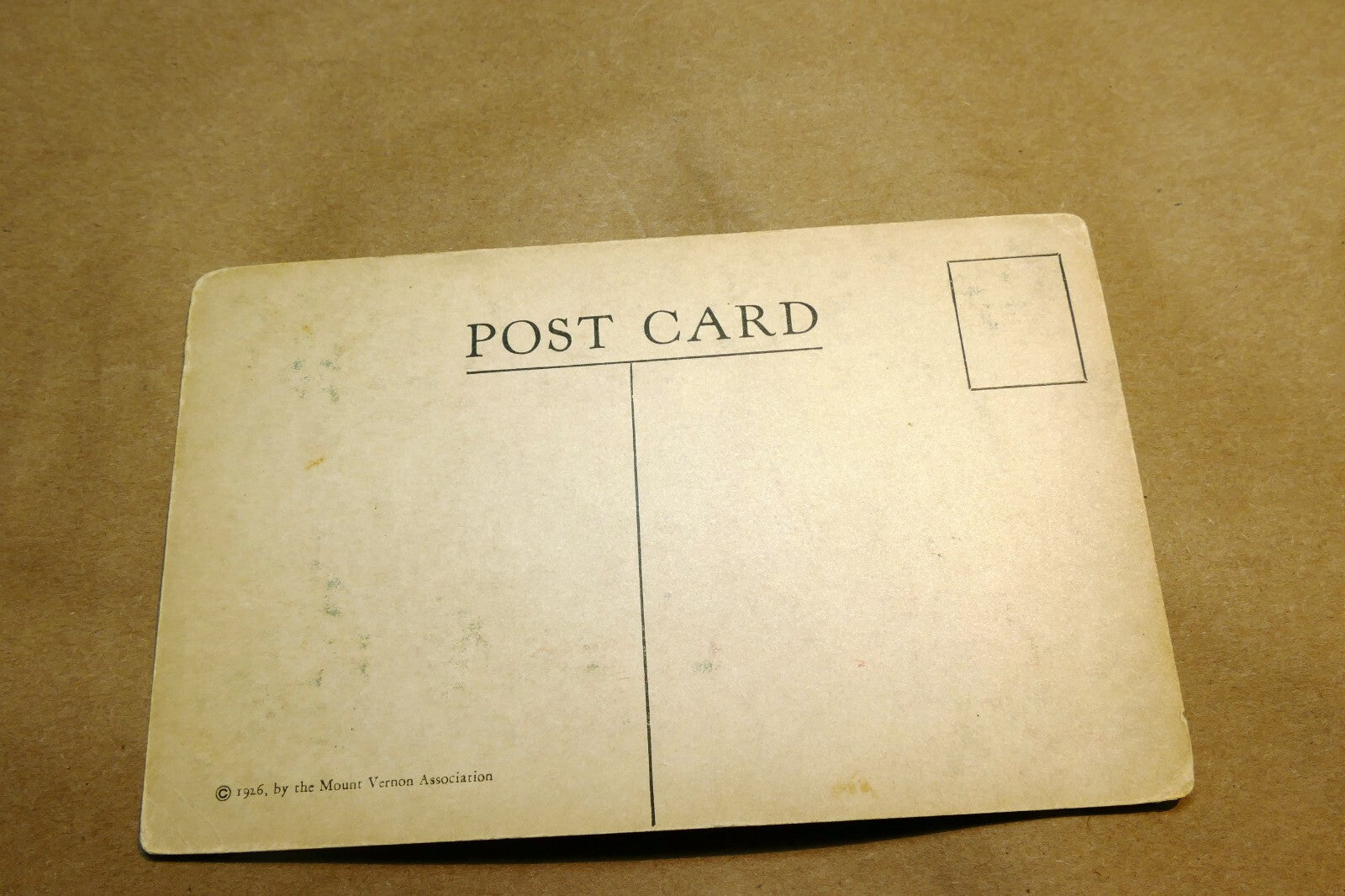 Mount Vernon VA 1926 postcard - unposted