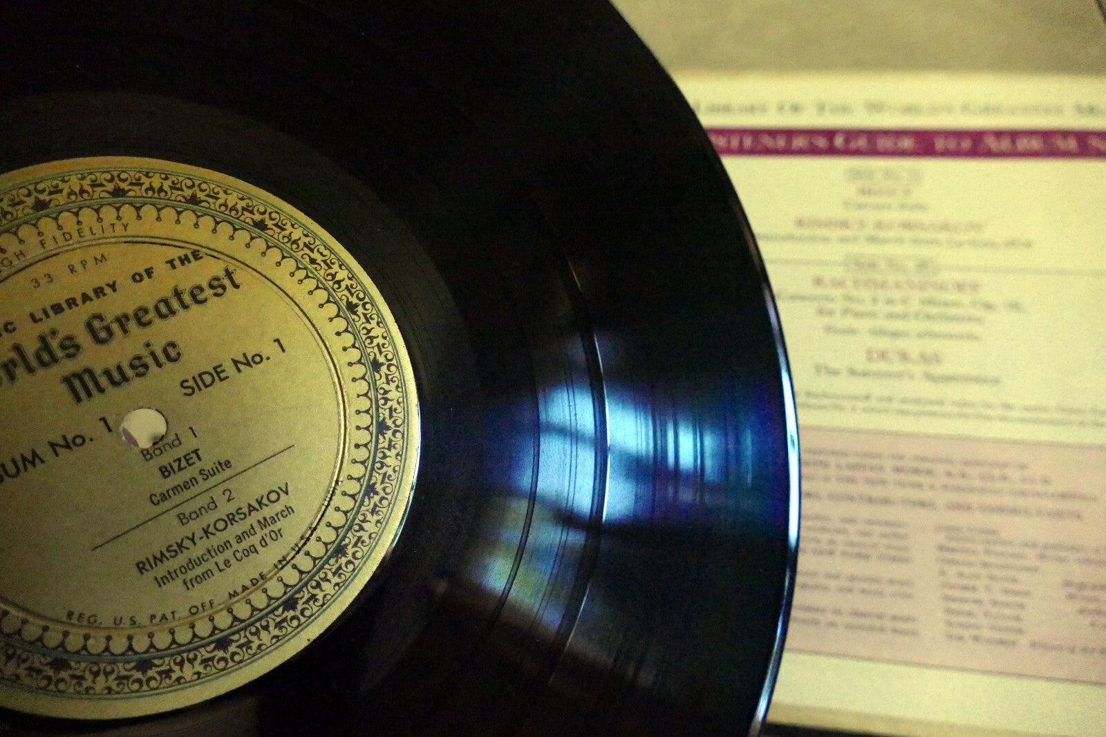Basic Library WORLDS GREATEST Music 1958 LP Rimsky-Korsakov Rachmaninoff Album 1