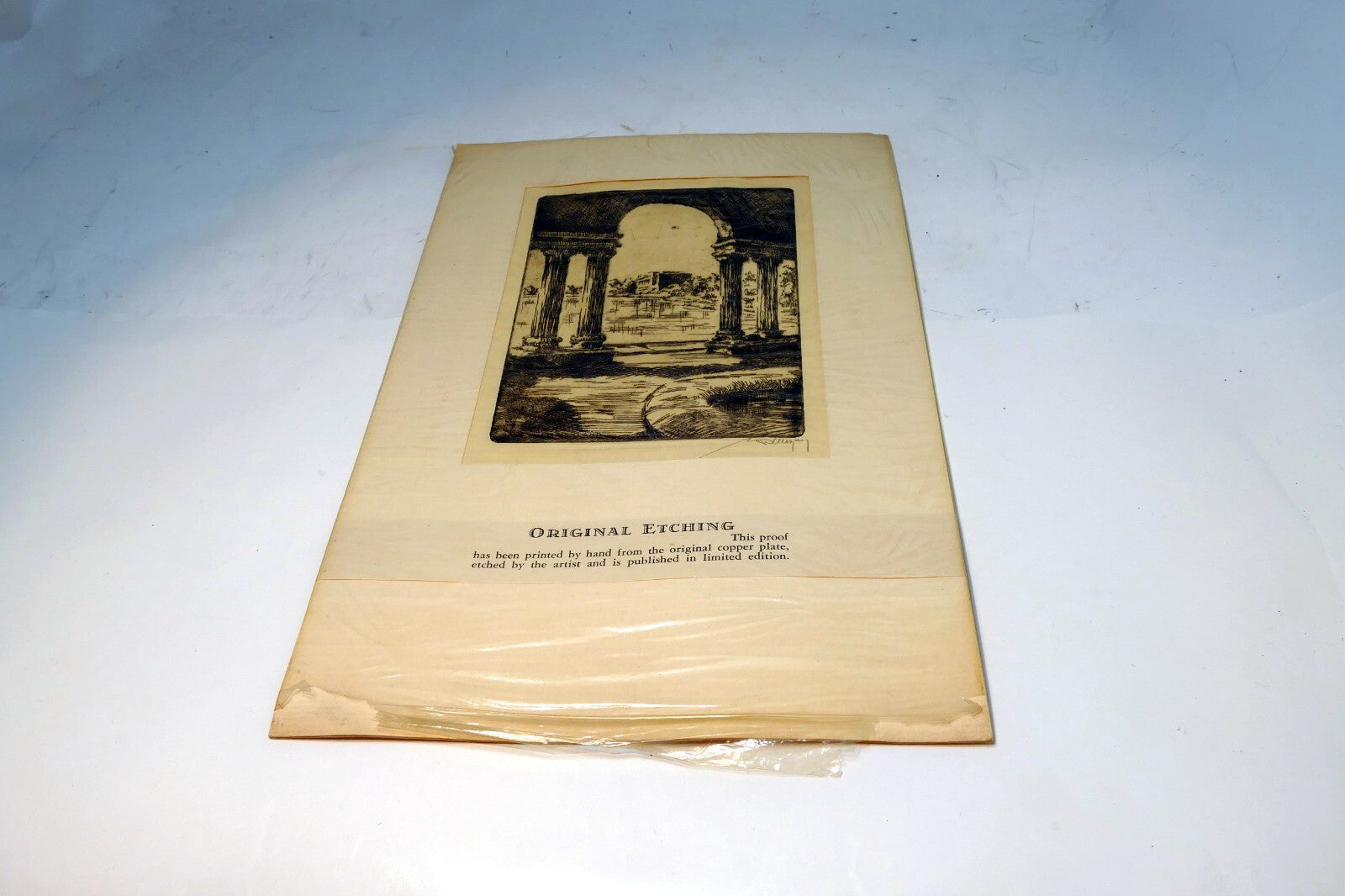 San Francisco California Signed Etching 1900's USA Limited edition