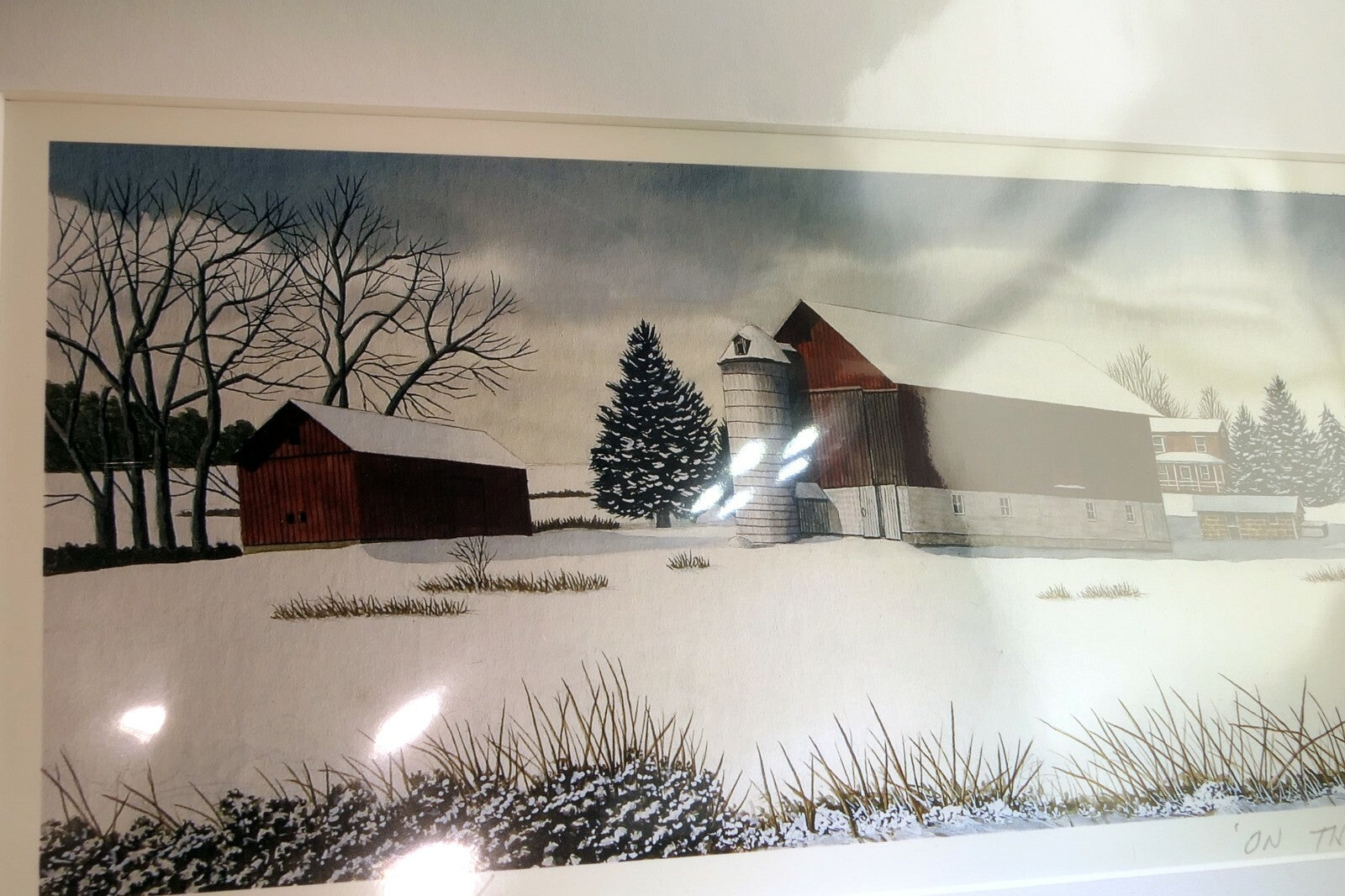 Giclee Print Brown County Artist James Oblack 15/500 Signed "On The Turnpike"
