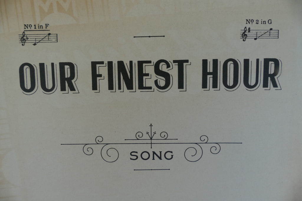 Our finest hour sheet music 1949 by robert stolz and kathleen egan edward b. marks music co.