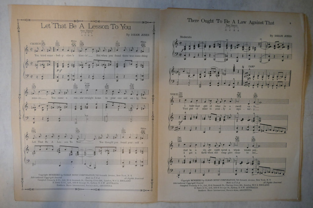 There Ought To Be A Law Against That, 1932, by Isham Jones, Olman Music Corp.